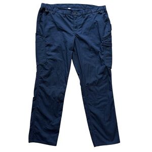 Carhartt Women’s Cargo Pants 18W Tall Blue Relaxed Fit Utility Workwear Plus